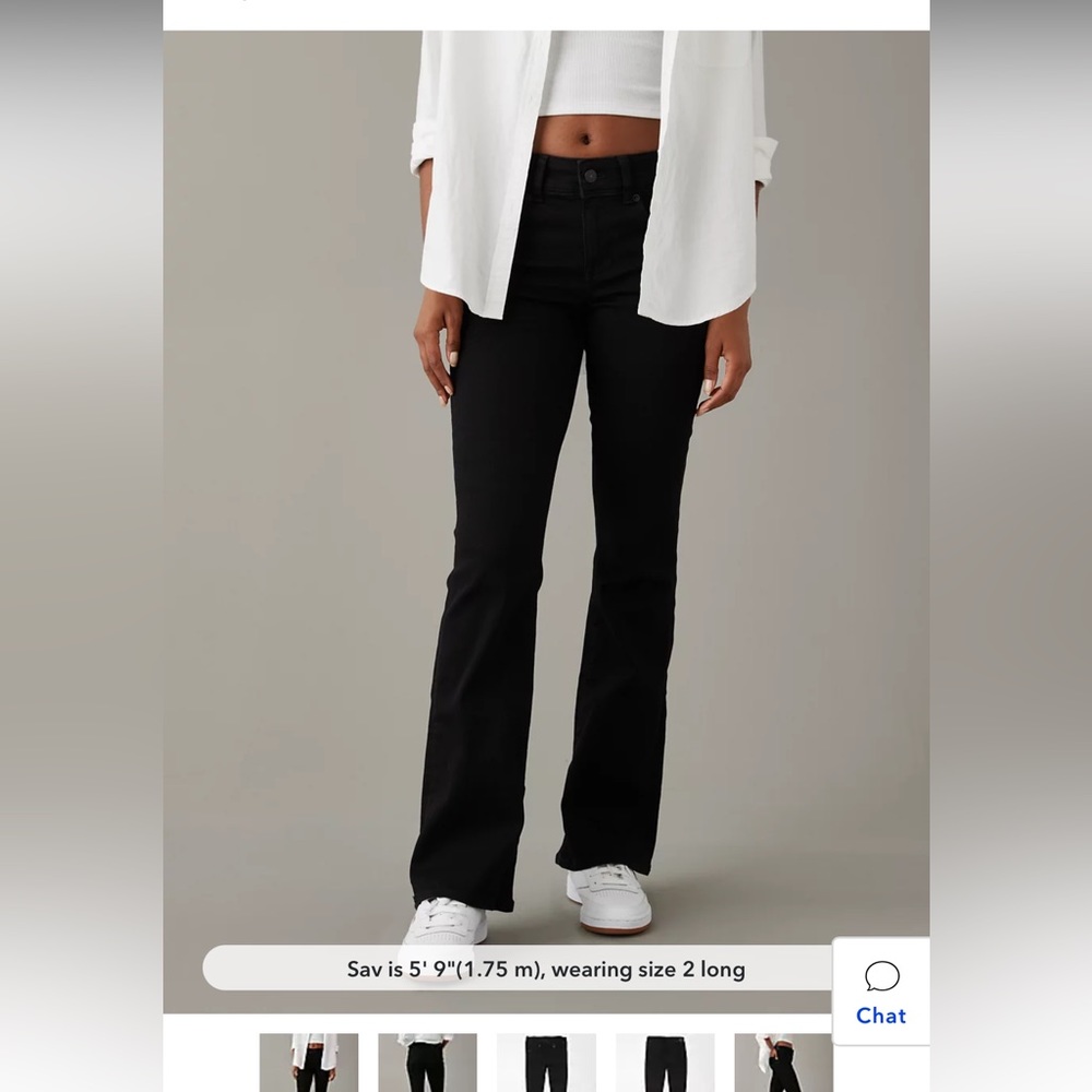 AE next level low-rise kick bootcut jeans